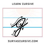 Cursive Letter g in Lowercase - SuryasCursive.com