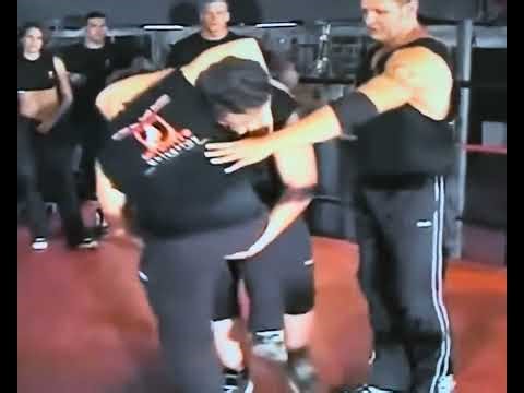 Samoa Joe demonstrates a Fisherman Suplex Cradle in UPW 2000’s Pro wrestling training