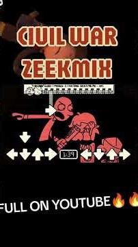 CIVIL WAR ZEEKMIX | FNF FUNKIN' IN A WIMPY DAY V2 #doawk #fnf #fnfmod #fyp #diaryofawimpykid #art