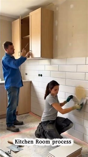 Kitchen Room process and Kitchen Room Final Look#shorts