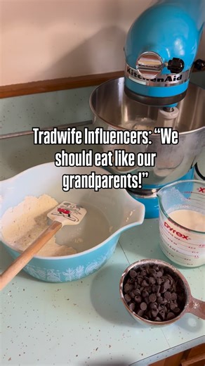 Oops did I break the illusion? Ultra processed food really took off in the 1950s. And just like now people have always eating in different ways. If we want to take my great grandma as an example, she was poor and hunted squirrels as a young adult. I have zero desire to eat like her. She also fed me a lot of mac and cheese with hot dogs, oatmeal cream pies, and sweet tea. And she lived well into her 90s. Eating less ultra processed food is great but ignoring science and following random influence
