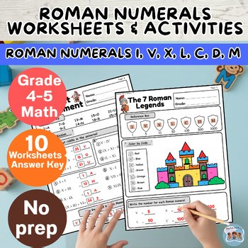 Roman Numerals Activities & Worksheets | Roman Numerals Decoding Puzzles