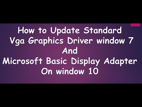 how to upgrade standard vga graphics adapter