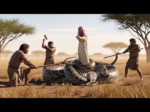 Life 3.2 Million Years Ago | How Early Humans Saved a Zebra Foal from a Giant python