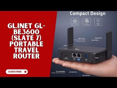 GL.iNet Slate 7 (GL-BE3600) Wi-Fi 7 Travel Router – Touchscreen VPN