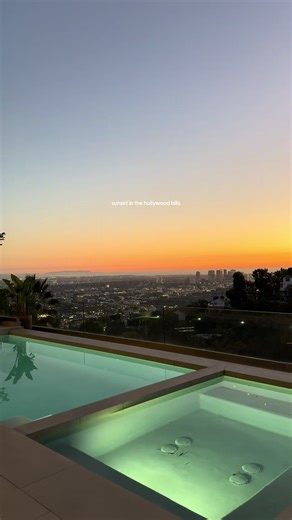 this view never gets old from the viewmont estate. hollywood hills views at sunset are a dream. #hollywoodhills #sunset #fyp #dreamhome #views