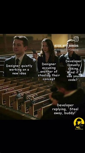 Developer let others copy code 🤩#codinghumor #funnymemes #funny #designer #developer