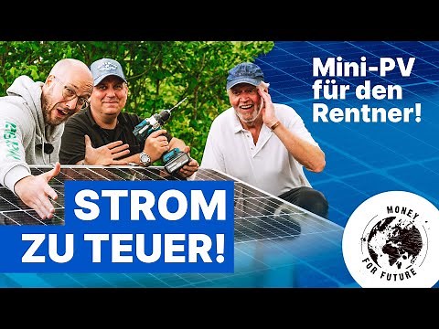 Balkonkraftwerk für den Rentner! Balkonmodul auf dem Schuppen installieren.