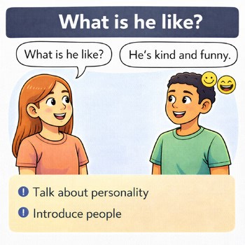 ESL Describing Personality: What Is He/She Like? Adjectives, Speaking Activities