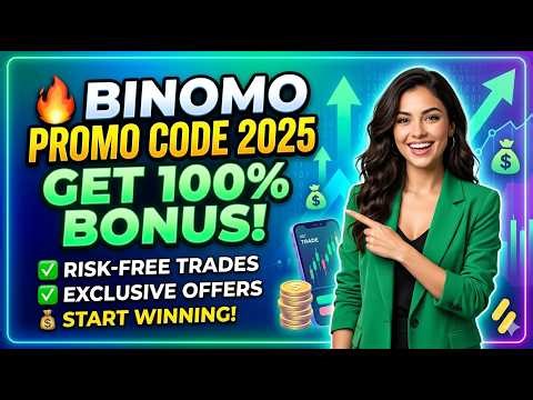 🔥 Binomo Promo Code 2025 | Get 100% Bonus, Risk-Free Trades & Exclusive Offers 💰