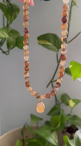 Fall Brown Agate Beaded Necklace -gift-wedding-bridesmaid - Etsy
