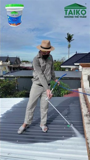 TAIKO CN01 heat-insulating paint immediately reduces metal roof temperatures by 15-20°C