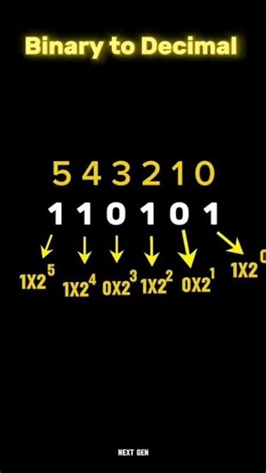 binary to decimal 🤔😮 #binary #decimals #maths #trendingsong #shorts #trending #shortsfeed