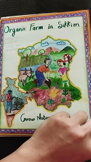 AIP Sikkim School Project #ArtIntegrationProject #scrapbook #Sikkim