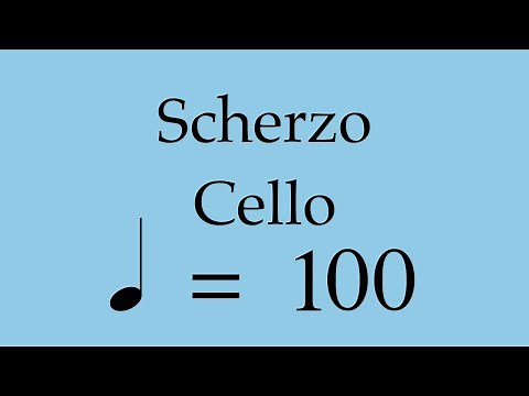Suzuki Cello Book 3 | Scherzo | Piano Accompaniment | 100 BPM