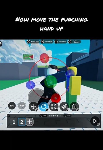 How to animate punch in movie maker 4 #roblox #animation #tutorial