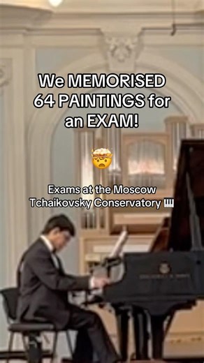 We MEMORISED 64 PAINTINGS for an EXAM! 🤯 #piano #classicalmusic #moscow