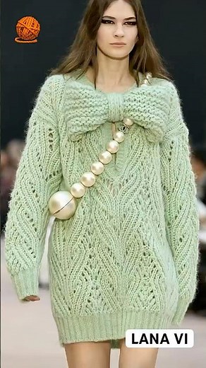 👗 Knit the Runway: Chanel 2025 Lace Dress — Full Stitch Decoder + Chart | #shorts