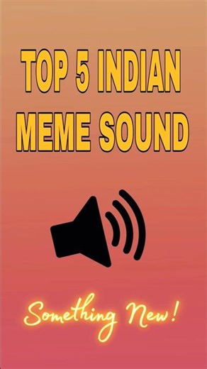 TOP 5 INDIAN SOUND EFFECT || Something New #shorts