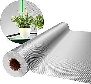VIVOSUN 6 Mil Mylar Film Roll, 4 ft. x 10 ft. Diamond Film Foil Roll, Heavy-Duty Reflective Film for Grow Tent, Warm House, and Grow Room (10 ft.)