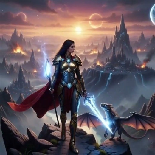 ''Dragon Slayer Queen: Epic Battle in a Fantasy World|8K Cinematic Magic' #EpicFantasy #DragonSlayer