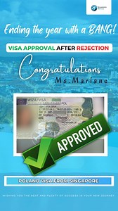 Ending the year on a high note! 🎉 After facing rejection for a Singapore visa, our client didn’t give up—and neither did we. With the right guidance and expertise, they’ve now secured their Poland work visa and are ready to start a new chapter abroad! 🌍💼💪 Let’s celebrate this incredible journey of persistence and success. Here’s to more wins in the coming year! 🥂✨ #VisaApproval #ClientSuccessStory #yearend #polamdvisa #visarejection #newyear #2025 #workpermit #travel #Poland #singapore | Th