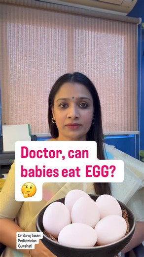 Can babies eat egg? YES — from 6 months, when introduced the right way Egg is one of the most powerful natural superfoods for babies: ✔️ High-quality protein ✔️ Iron, zinc & healthy fats ✔️ Brain-boosting choline ✔️ Supports growth, weight & immunity Start well-cooked, age-appropriate, and pressure-free. No force. No distraction. Let babies explore & self-feed. 👉 Want to introduce egg safely without fear or confusion? 💬 Comment “GUIDE” and we’ll share our pediatrician-approved paid feeding gui