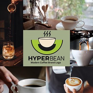 Modern Coffee Brand Logo | High-resolution Digital Download | Business Branding | Commercial Use | Hyperbean Logo Design - Etsy Australia