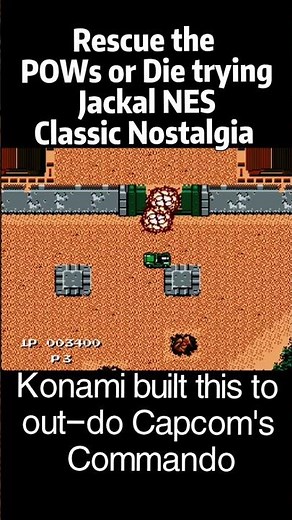 Jackal NES 1988 | Two players. One jeep. Pure chaos #nes #retrogaming #nintendo #gaming