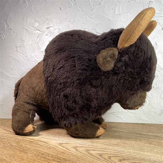 Vintage 1970s Bison Hard Plush Toy --pillow Pets by Dardenelle Co --large Buffalo Bison - Etsy