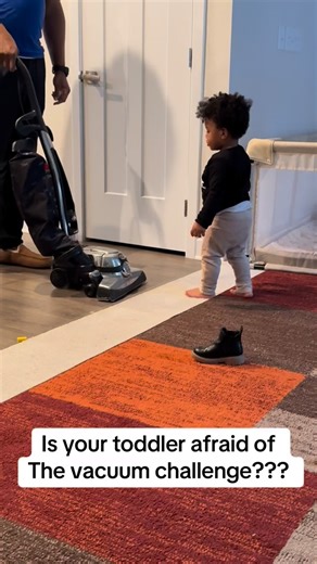 Angie Bees Fam on Instagram: "Vacuum Cleaner challenge! Is your toddler afraid of the vacuum? Vacuumchallenge #baby #funny #toddler #monday #babies"