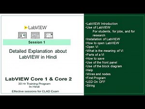 Session 1 Detailed Explanation about LabVIEW in Hindi | #education #Hindi