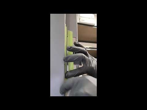 Installing an electronic strike on metal door frame, touch up over cut repair