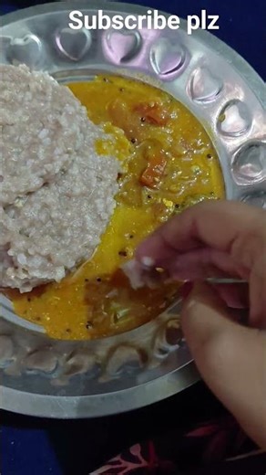 Kali with nethu vacha meen kolambu #homecuisine #food #shortvideo #cooking #likeandsubscribe #food