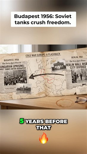 Hungary’s 1956 Uprising: Soviet Tanks Crush Freedom #shorts #coldwar #hungary