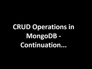 CRUD Operations in MongoDB - MongoDB Administration - Part 5 #mongodb #dba #mongodbtutorial