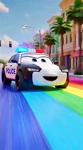 Funny Cartoon Police Car Chasing a Fast Car 🚓💨 | Kids Cartoon Race