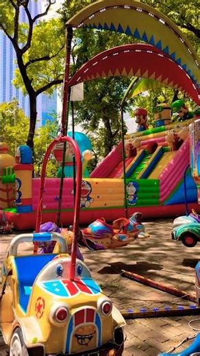 Cute merry-go-round airplane elephant car 🚙 🐘 ✈️