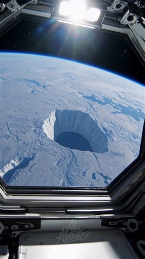 Ali Aboutine | Massive Antarctic hole spotted from ISS 🕳️ | Instagram