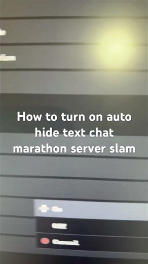 How to turn on auto hide text chat marathon server slam