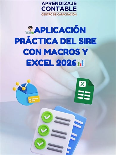 👨🏻‍💻APLICACIÓN PRÁCTICA DEL SIRE CON MACROS Y EXCEL 2026📊 #parte1 > 📅 01, 02, 08 y 09 de abr. 🕜Horario: 7:30 a 09:30 pm 📍Brochure: https://acortar.link/w9mHCN 🎁 Gratis por tu inscripción: Macros⚙️ ✅ ¿Qué aprenderás? ▪️Automatizar RVE y RCE con macros ▪️ Importar y validar información sin errores ▪️ Integrar el SIRE con el Formulario 621 ▪️ Realizar conciliaciones automáticas ▪️ Rectificar y controlar registros de forma profesional ==================== 🪀 https://wa.link/docc2t 🪀 9461347