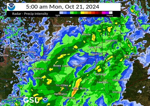 56K views · 159 reactions | (2 of 3) Here's a loop of one computer model's depiction of the precipitation evolution heading into later tonight & Monday. Many areas will see a moist morning commute, then it gradually dries out for many later Monday into Tuesday morning. It will also be breezy. | US National Weather Service Spokane Washington | Facebook