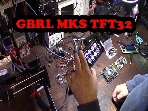 GRBL firmware on MKS TFT32 TFT28 TFT24 New life for old 3D printer LCD display MKS DLC 2.0