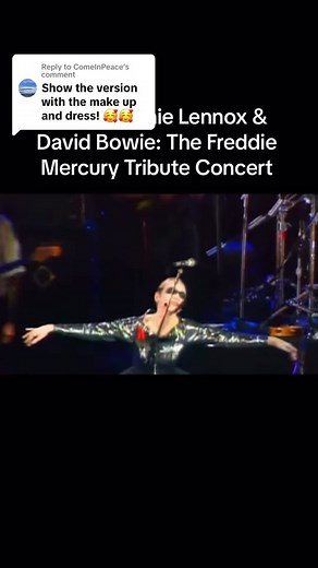 Replying to @ComeInPeace Here it is. One for the ages. Queen, Annie Lennox & David Bowie: Under Pressure: The Freddie Mercury Tribute Concert. April 20th, 1992 at Wembley Stadium. #queen #annielennox #davidbowie #thefreddiemercurytributeconcert #underpressure #wembleystadium #1992 #legendary