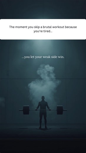 Your Weak Side Wants You to Skip Today. #exercise #dontgiveup