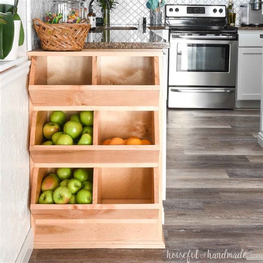 Produce Bins Build Plans - Vegetable and Potato Storage - Printable PDF Woodworking Plans - Etsy