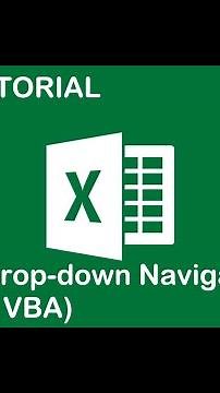 (Excel Tutorial): Create a Drop-down Navigation Bar (using VBA)