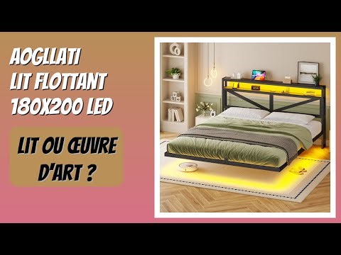 AVIS (2026) : AOGLLATI Lit Flottant 180x200 LED. DÉTAILS