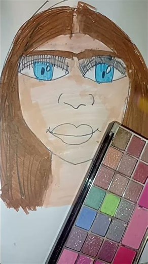 Makeup Paper Animation #shorts #pihuartandcraft