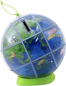 BEST LEARNING Magic Puzzle Globe - 3D Earth World Map Puzzles for Children - 26 Pieces
